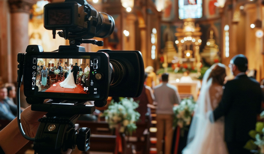 Svadobný kameraman, svadobný fotograf